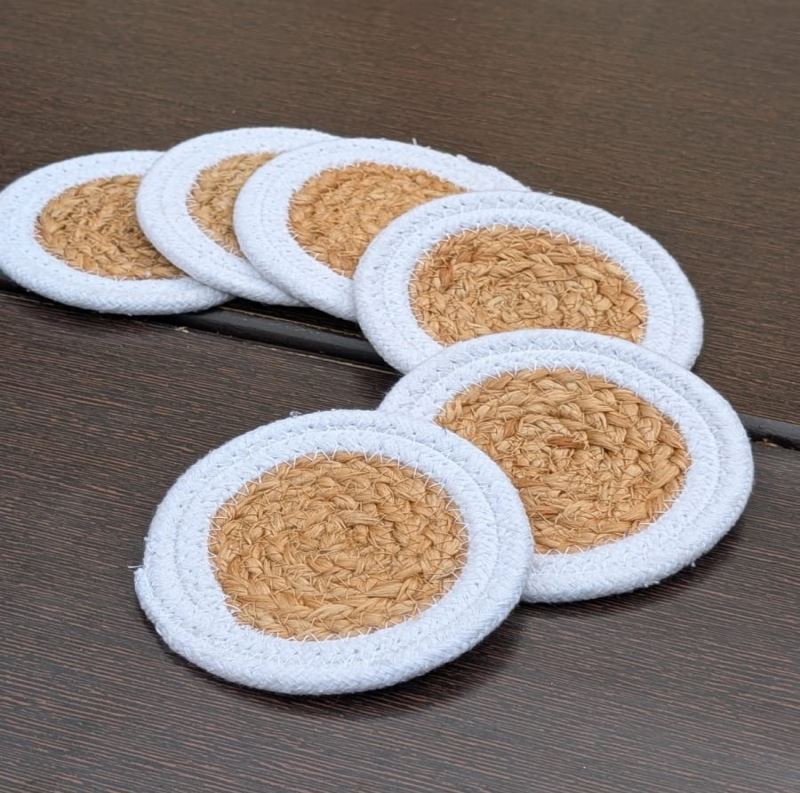 Jute-Cotto-Rope-Coaster-White